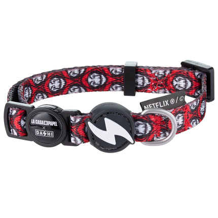 Dashi La Casa De Papel Mask Cat Collar - cat collar with a Money Heist theme, red