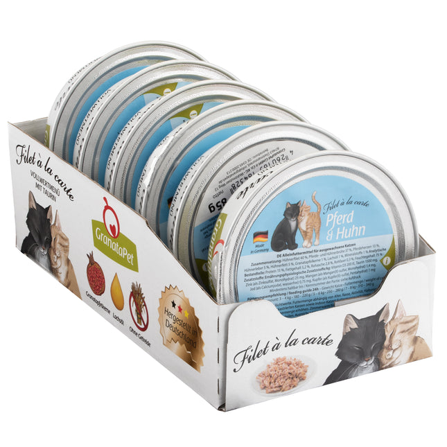 GranataPet Filet à la carte Horse & Chicken - wet food for cats, fillets in their own sauce, horse meat and chicken