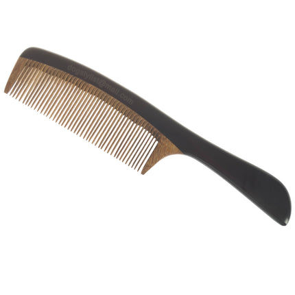 P&W Dog Stylist Comb - fragrant, anti-static comb with a sandalwood handle, wide tooth spacing