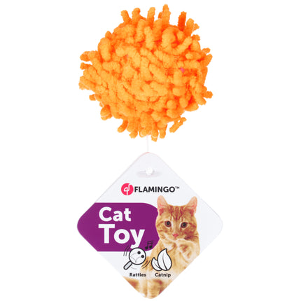 Flamingo Cat Dax Ball - quiet ball for cats, mop with a rattle and catnip