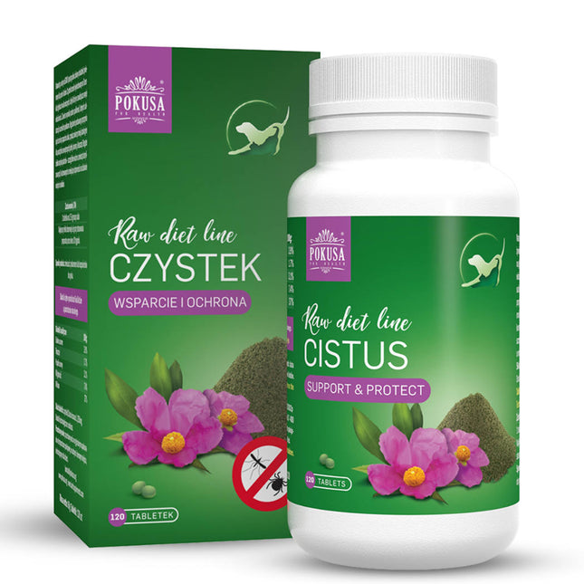 Pokusa RawDietLine Cistus 120tbl. - Cistus, herbal supplement supporting the body, for dogs and cats