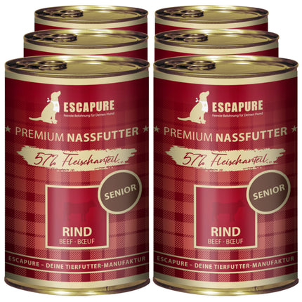 Escapure Senior Beef - wet food for senior dogs, beef with vegetables