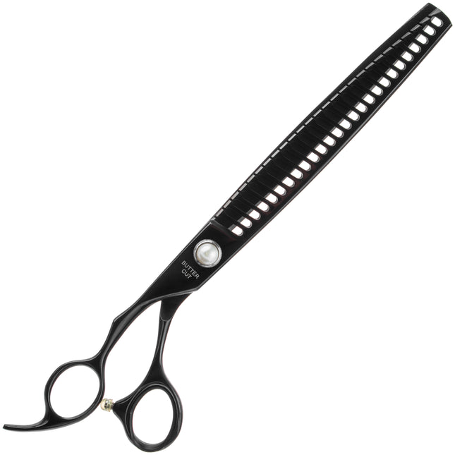 Geib Black Pearl Lefty Chunker 8.5 - 8.5 single-sided thinning shears for left-handed users, 26 teeth