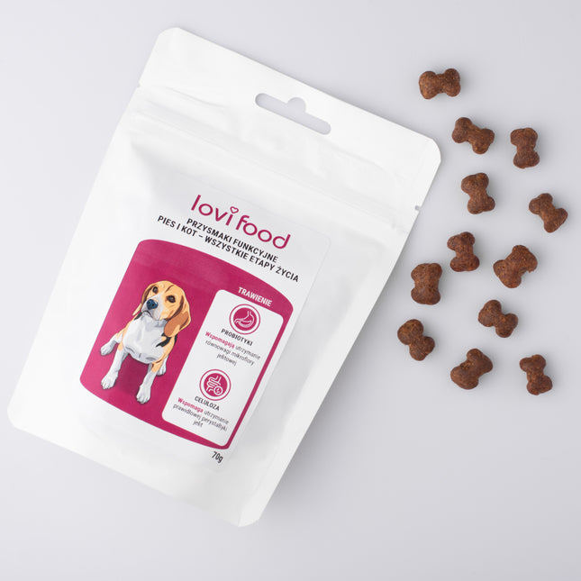 Lovi Food Digestion - treats for dogs and cats, with probiotics and cellulose