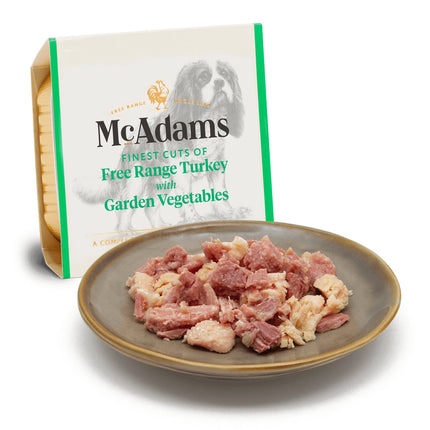 McAdams Free Range Turkey & Garden Vegetables - wet dog food, free-range turkey and vegetables