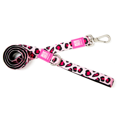 Max&Molly Short Leash Leopard - colorful urban leash for dogs, panther pattern, 120cm