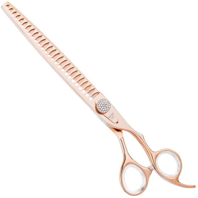 Geib Crystal Gold Chunker 8.5 - single-sided thinning shears in gold color, 26 teeth