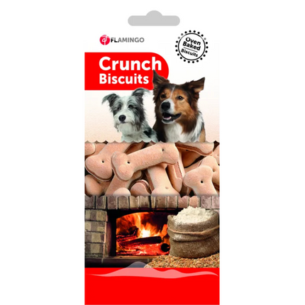 Flamingo Crunch Biscuits Sandwich Bones - dog biscuits in the shape of bones