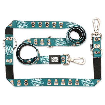 Max&Molly Multi-Leash Coffee Break - Adjustable Leash for Dogs, Interesting Pattern, 200cm