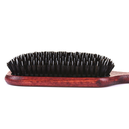 Blovi Wood Brush - extra large wooden brush with natural bristles and detangler, for long-haired breeds