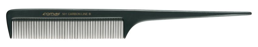 Comair Carbon Profi Line 501 Comb - professional carbon fiber comb with a pin, fine teeth