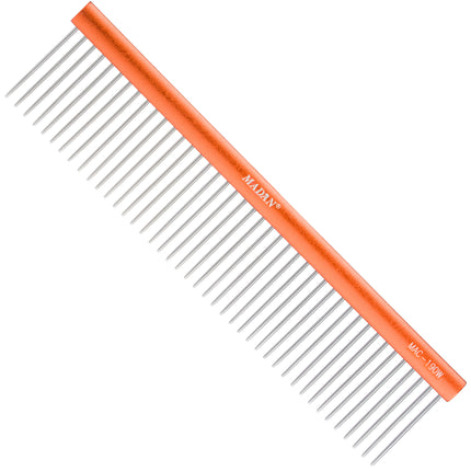 Madan Professional Light Comb 19cm - professional, lightweight comb with an aluminum handle, 3mm pin spacing