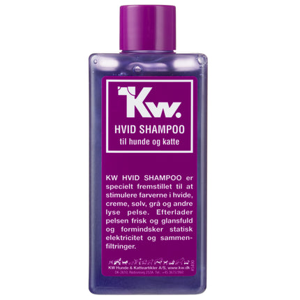 KW White Shampoo - shampoo for white, light, and silver fur of dogs and cats, concentrate 1:3