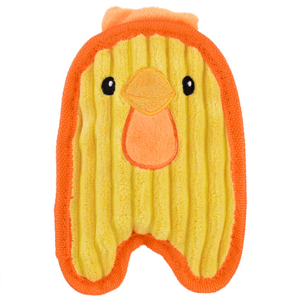 Outward Hound Durablez Chicky - squeaky toy for dogs, unstuffed, yellow chick