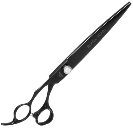 Geib Black Pearl Left Straight Scissors - professional straight scissors made of cobalt steel, left-handed