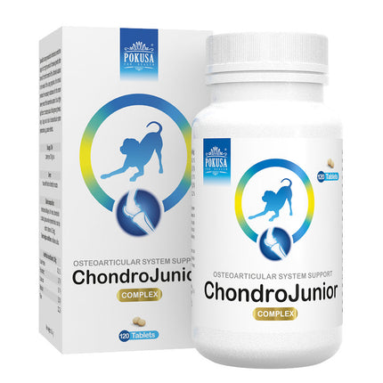 Pokusa ChondroJunior 120 tablets - supplement supporting the development of the skeletal and joint system in puppies