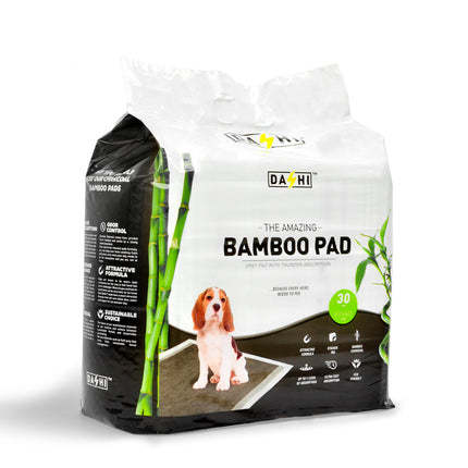 Dashi Bamboo Pad - antibacterial hygiene pads for dogs, with activated charcoal, 30 pieces