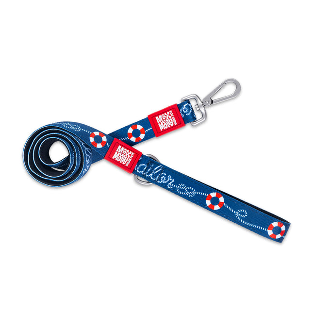 Max&Molly Short Leash Sailor - colorful urban leash for dogs, nautical pattern, 120cm