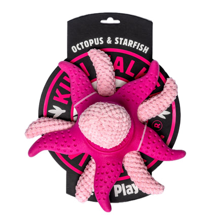 Kiwi Walker Octopus & Starfish - 2-in-1 toy for dogs, plush octopus and floating starfish