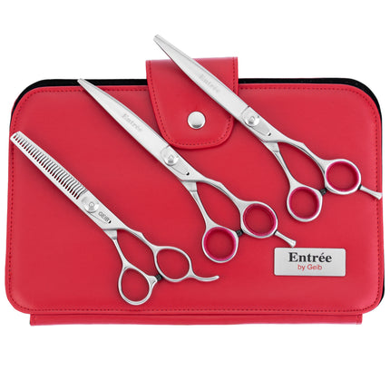 Geib Entree Scissors Set - professional scissors and thinning shears set (30 teeth) made of Japanese stainless steel, 3 pieces