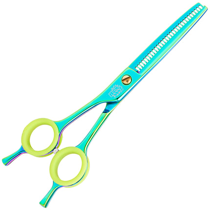 P&W Hulk Double Left Thinning - double-sided thinning shears with precise micro-grinding, 30 teeth for left-handed use