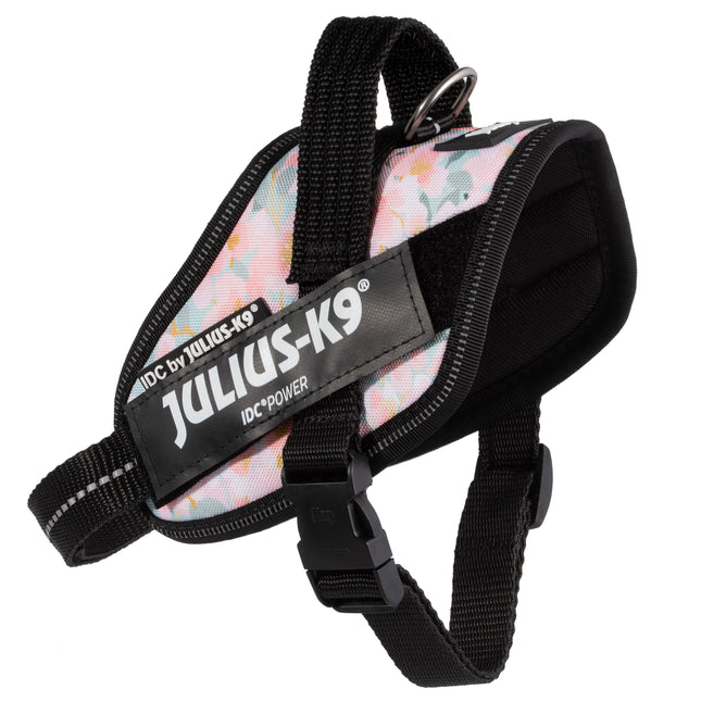 Julius - K9 IDC Powerharness Pretty - dog harness with reflectors, floral pattern