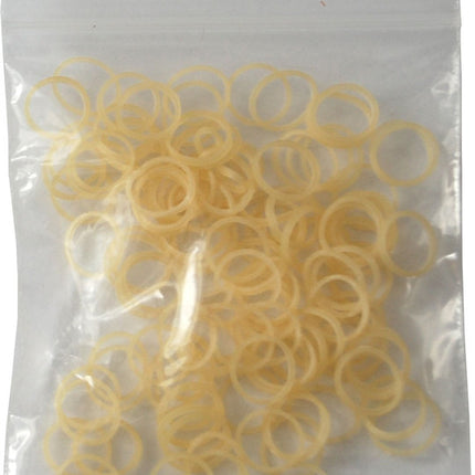 HPP Latex Bands 100pcs - Transparent 0.9cm