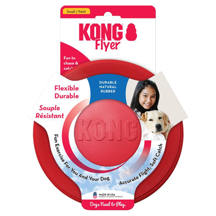 KONG Flyer - frisbee for dogs, rubber throwing disc