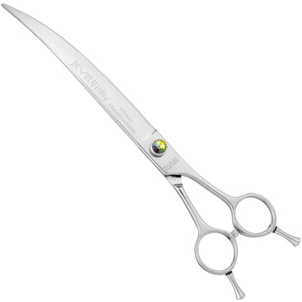 Ehaso Revolution Super Curve Scissors - professional extra curved scissors (30° angle), made of the highest quality hard Japanese steel, 21cm