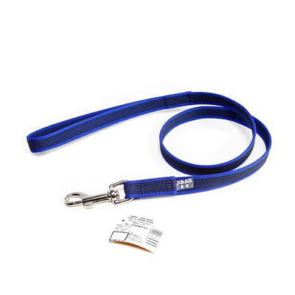 Julius K9 Color & Gray Supergrip Leash With Handle Blue - training leash with handle, blue, non-slip