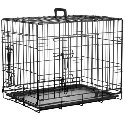 Flamingo Keo - metal dog crate, S: