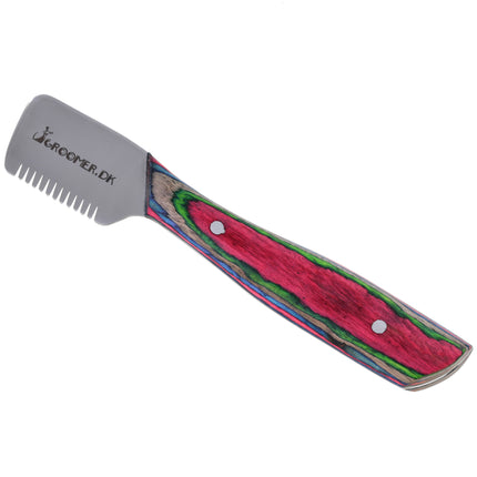 Groomer.dk Classic Trimmer Rainbow Edition - professional classic trimmer with a colorful wooden handle