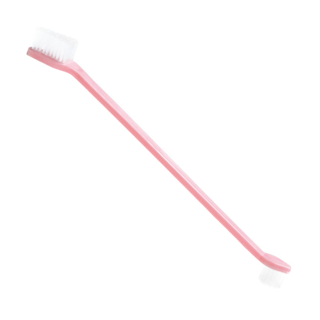 Double-Sided Toothbrush - Dual-Sided Toothbrush for Dogs and Cats, Puppies and Kittens: Pink