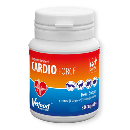 Vetfood Cardioforce - supplement supporting proper heart function for dogs, cats, ferrets, and rats - 30 tablets