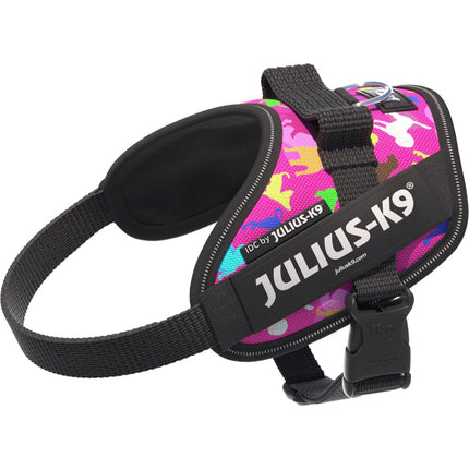 Julius - K9 IDC Powerharness Dogz - dog harness with reflectors, colorful puppy pattern