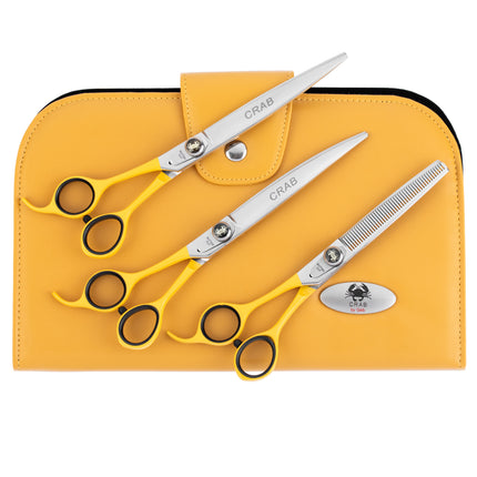 Geib Crab Lefty Scissors Set Level 1 - set of professional scissors and thinning shears made from Japanese stainless steel, 3 pieces