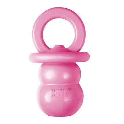 KONG Puppy Binkie - pacifier, teething toy for puppies, with a filling hole - pink