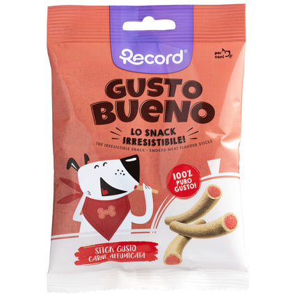 Record Gusto Bueno Smoked Meat Flavor Sticks - dog treats, sticks with smoked meat flavor