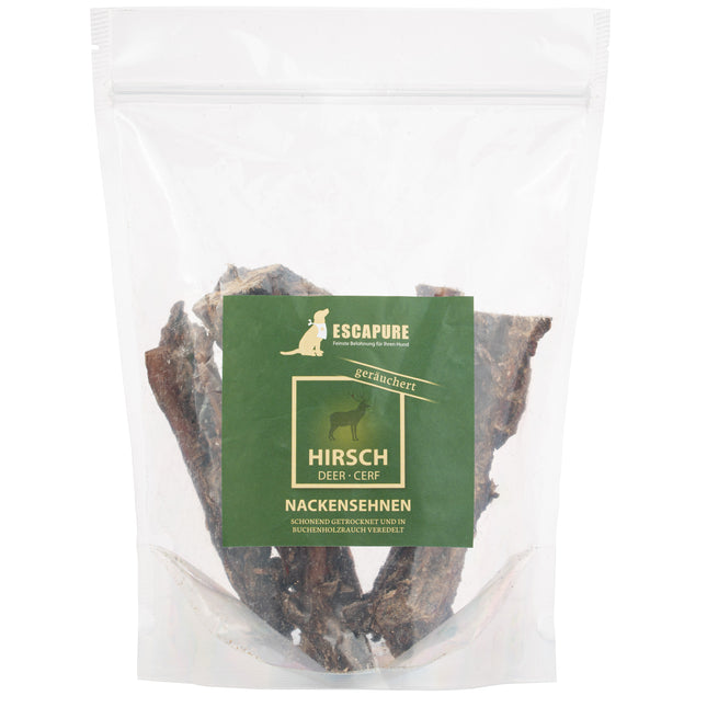 Escapure Deer Neck Tendons - natural dog treats, smoked deer neck tendons