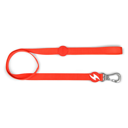 Dashi Solid Leash Red 120cm - urban dog leash, nylon, red