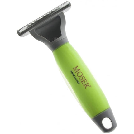 Moser Deshedder - undercoat removal tool for dogs, with a gel handle