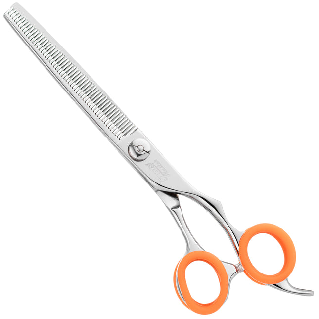 P&W Speed Master Curved Thinning - professional, sturdy curved thinning shears with 54 teeth, recommended for Asian Style.