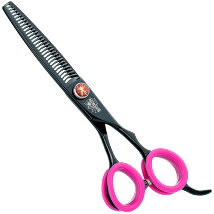 P&W Widow Double Thinning - professional double-sided thinning shears with decorative screw, 30 teeth