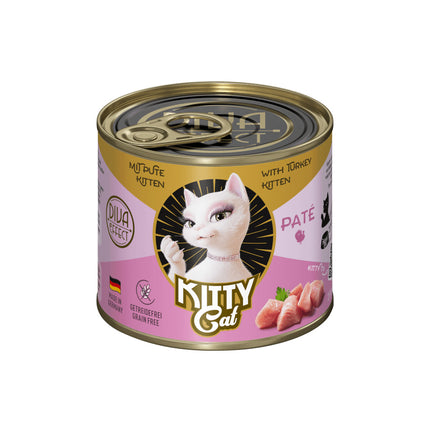 Kitty Cat Kitten Turkey Pâté - grain-free wet food, pâté for kittens, with turkey