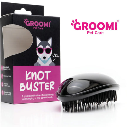 Groomi Knot Buster! Brush - handy brush for detangling fur and removing undercoat