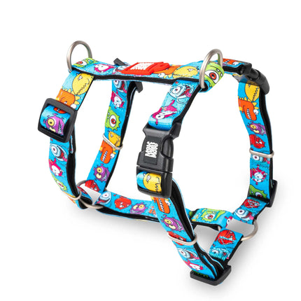 Max&Molly H - Little Monsters Harness - colorful harness for dogs and puppies, adjustable