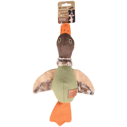 Flamingo Natura Delight Duck - crinkly, wild duck with a squeaker