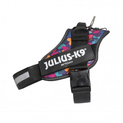 Julius - K9 IDC Powerharness Mixed Hearts - high-quality harness for dogs in colorful hearts design