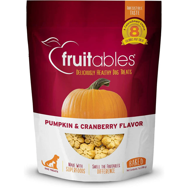 Fruitables Pumpkin & Cranberry Dog Treats - pumpkin cookies for dogs, with cranberry