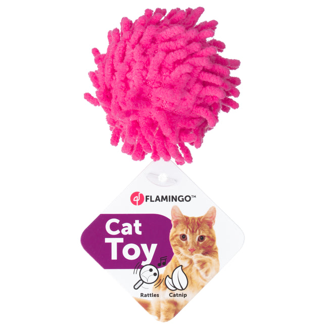 Flamingo Cat Dax Ball - quiet ball for cats, mop with a rattle and catnip